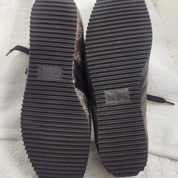 Coach Women's Dark Brown Patterned Sneakers - Picture 3 of 4